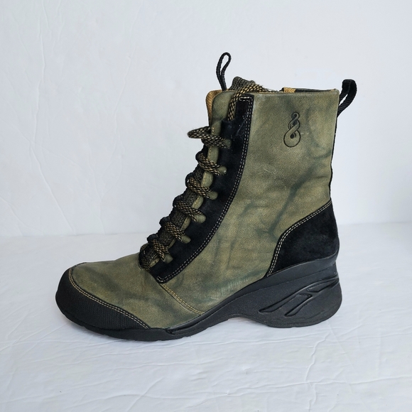 Ahnu Waterproof Zipper Lace Up Vibram Sole Boots Green Women's - Picture 8 of 16